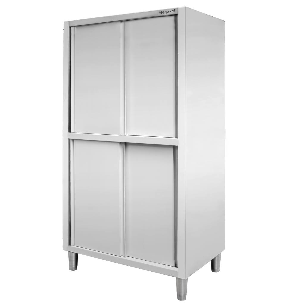 Mega-M 100x50x200 armadio inox passante 4 porte scorrevoli
