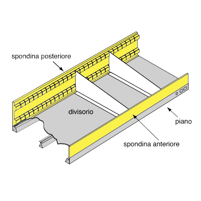 Agosistem Bizzotto coppia sponde ripiano zincate H10/20