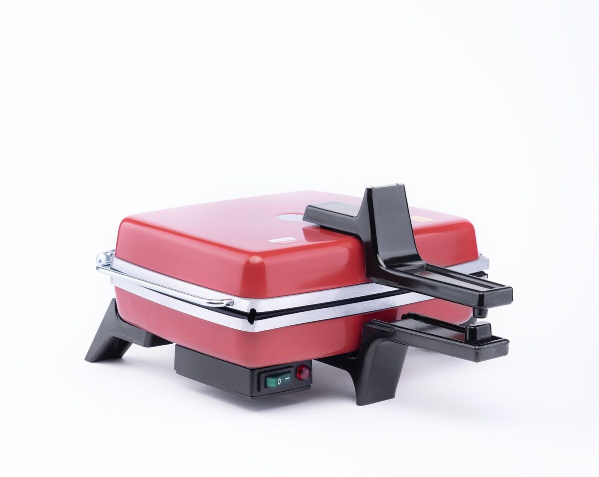 Dezal tostiera elettrica piastra rigata rossa 1300W