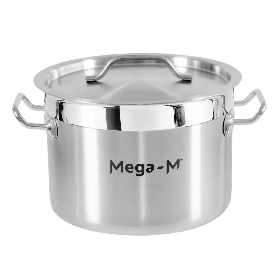 Mega-M PRO 9L 25x18 cm pentola acciaio inox con coperchio