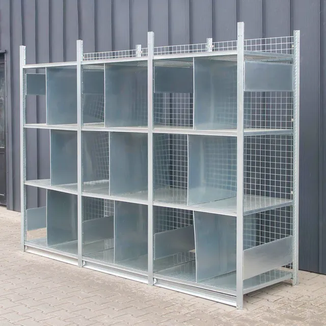 Dexion HI 280 scaffale magazzino zincato 12 ripiani con rete