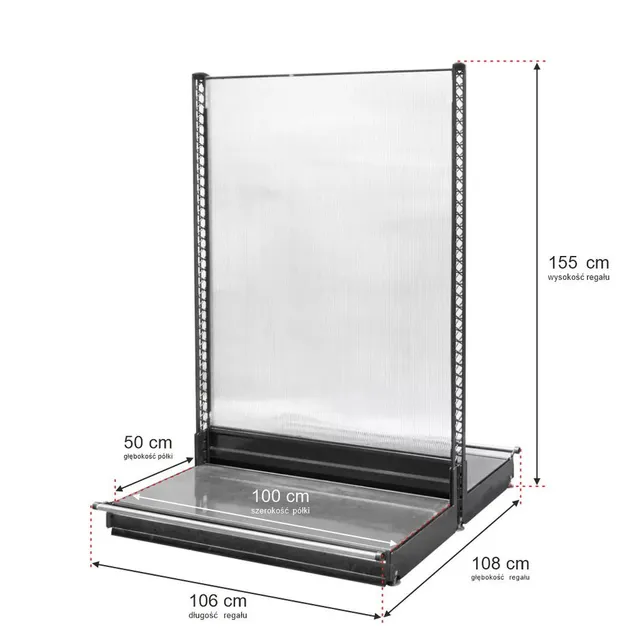 Wanzl scaffale gondola bifacciale H155 L106 modulo base