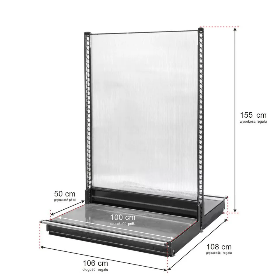Wanzl scaffale gondola bifacciale H155 L106 modulo base