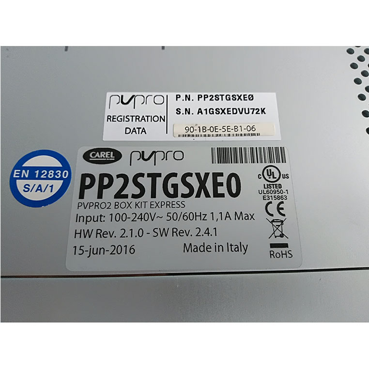 CAREL PlantVisorPRO PP2STGSXE sistema monitoraggio banchi frigo