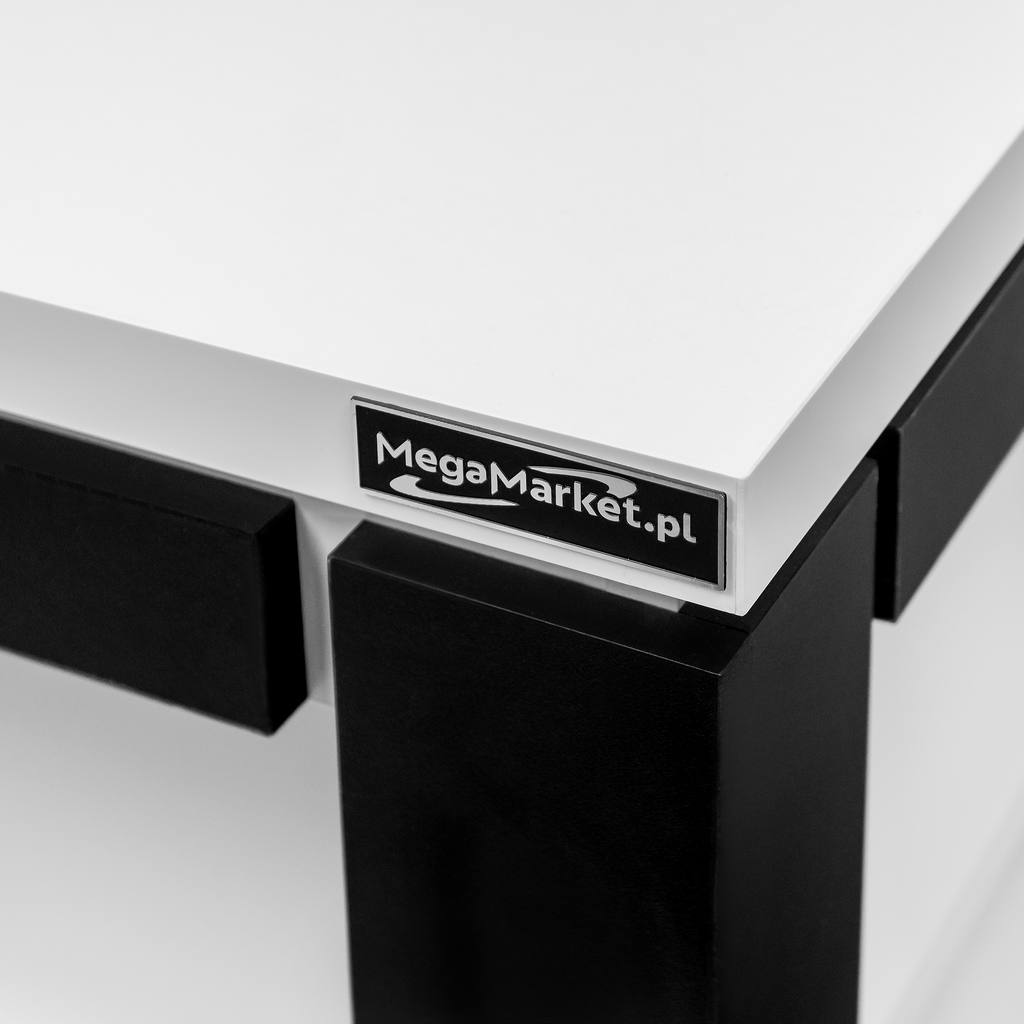 Mega-M 60x60x50 tavolino ufficio bianco alpino nero