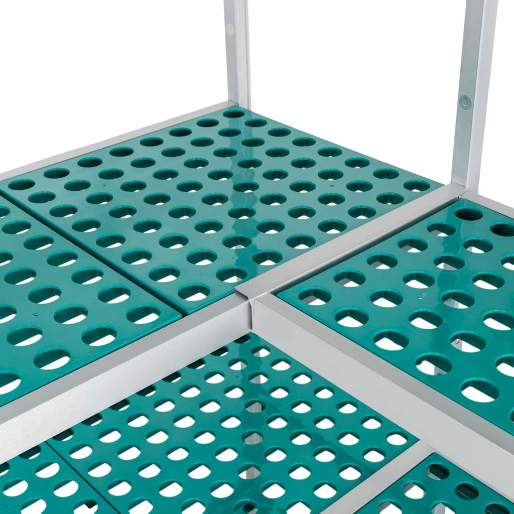 Mega-M Alufri scaffale angolare alluminio 144x50x180 cm 4 ripiani