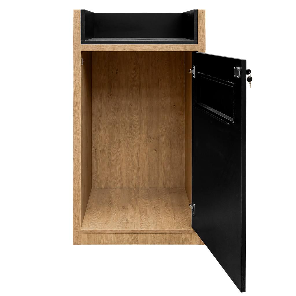 Mega-M Mobile portavassoi con pattumiera rovere pietra 62cm