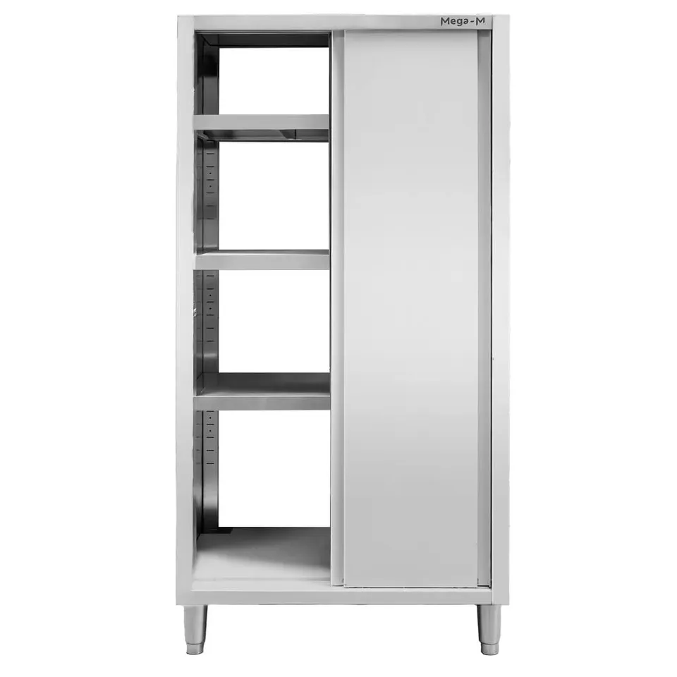 Mega-M Armadio passante inox 100x50x180 2 porte scorrevoli