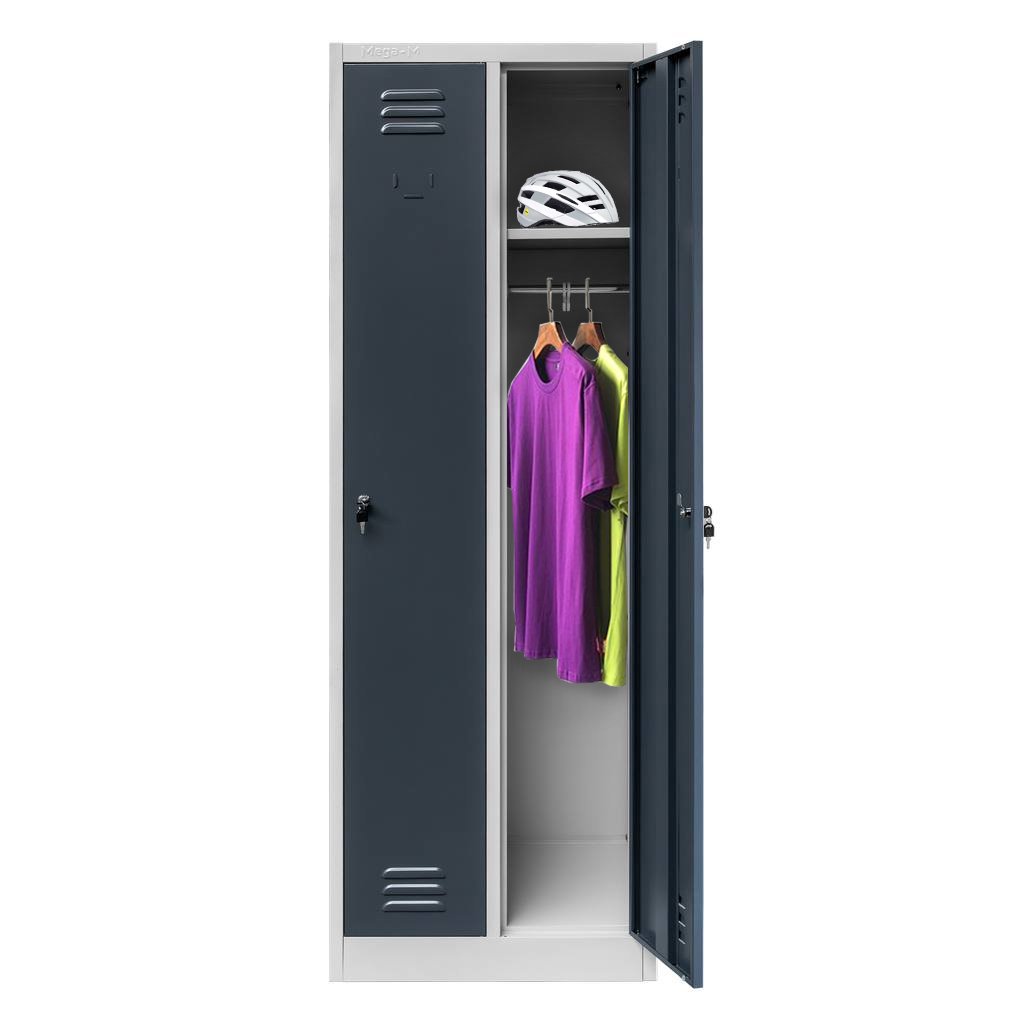 Mega-M S-60 armadietto spogliatoio 2 ante grigio grafite