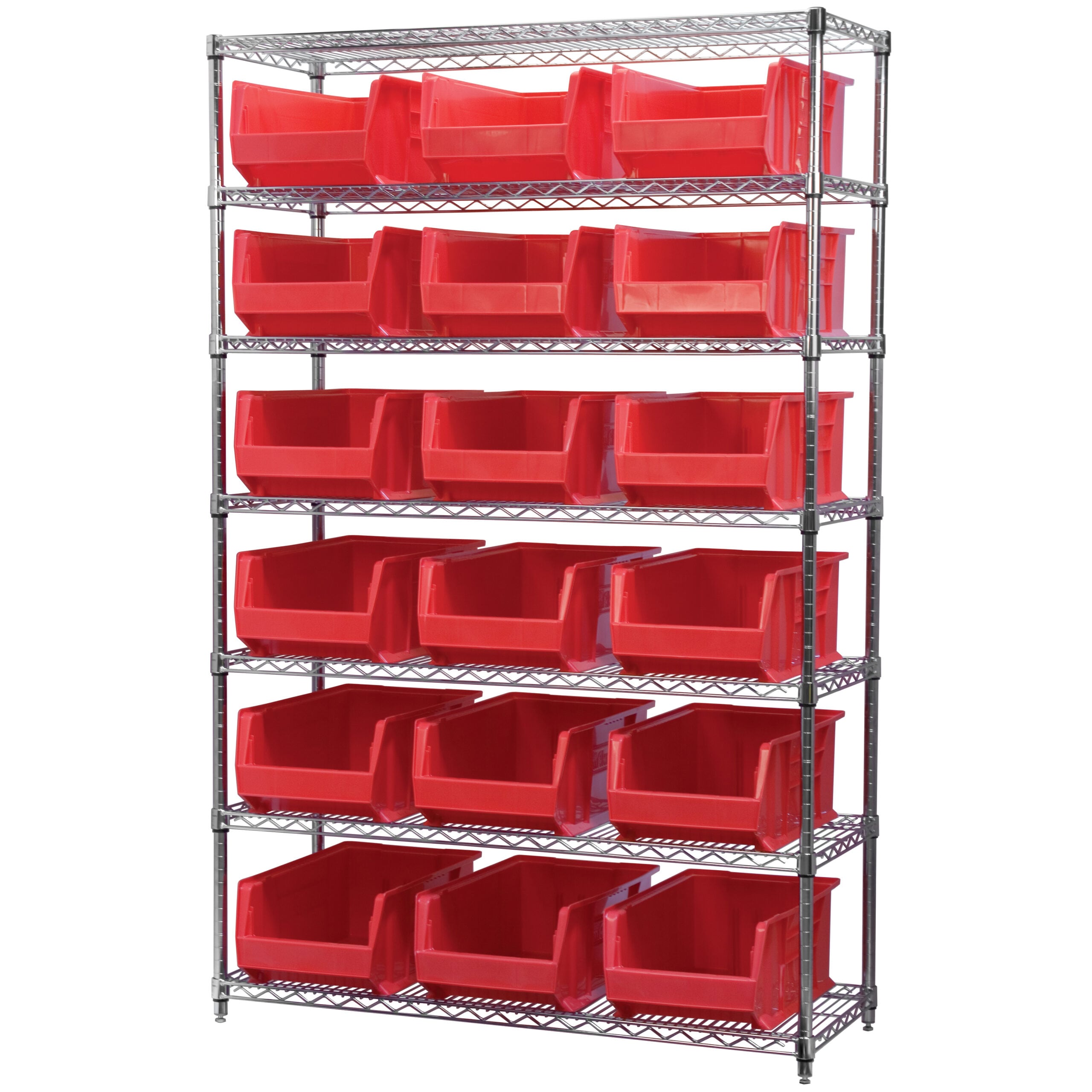 Akro-Mils AWS184830281 scaffale filo 7 ripiani con 18 vaschette