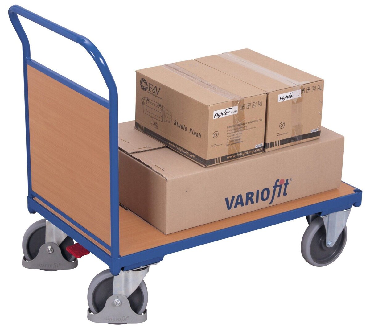 Variofit VF 700102 carrello pianale acciaio 1 sponda 500 kg