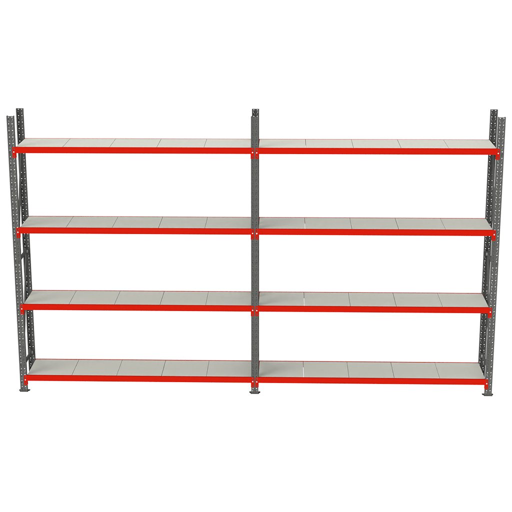 Mega-M Fortis H-240 L-525,5 G-50 cm scaffale 8 ripiani metallo