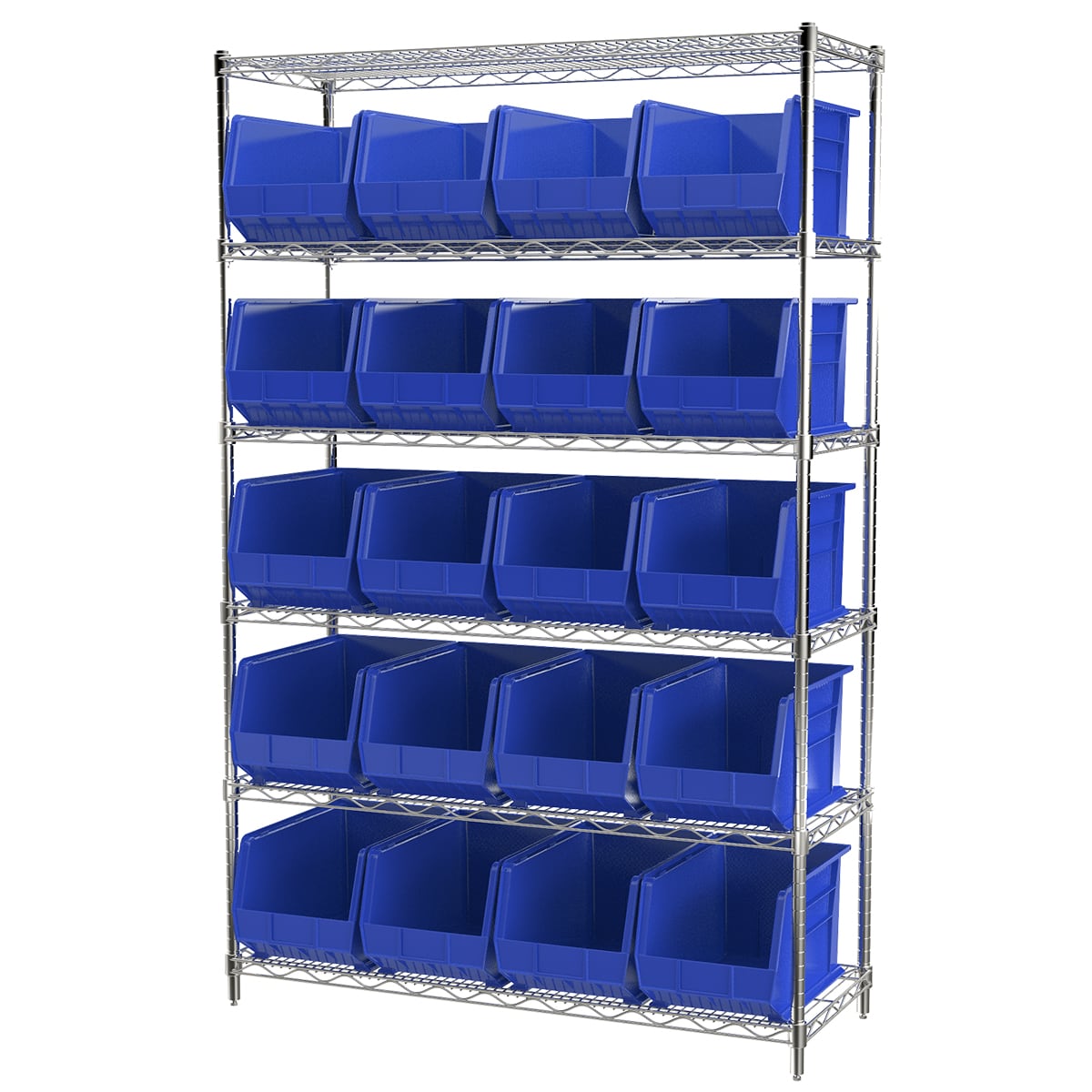 Akro-Mils AWS184830260 scaffale filo 6 ripiani 24 box
