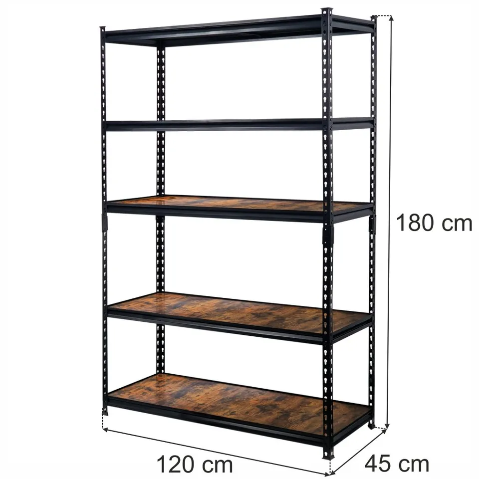 Mega-M Pro Loft Scaffale Magazzino 180x120x45 Nero