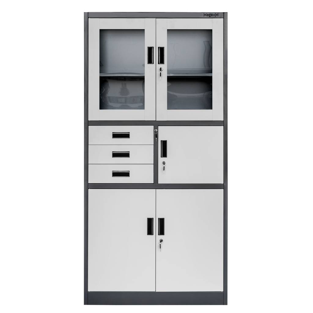 Mega-M Wenus armadio metallo vetro cassaforte 90x40x185