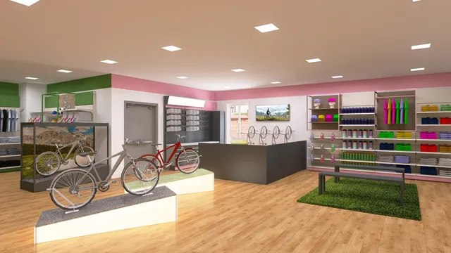 Design89 espositore articoli sportivi negozio