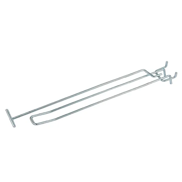 Mega-M L-30 Gancio Doppio per Pannello Forato 30 cm Zincato