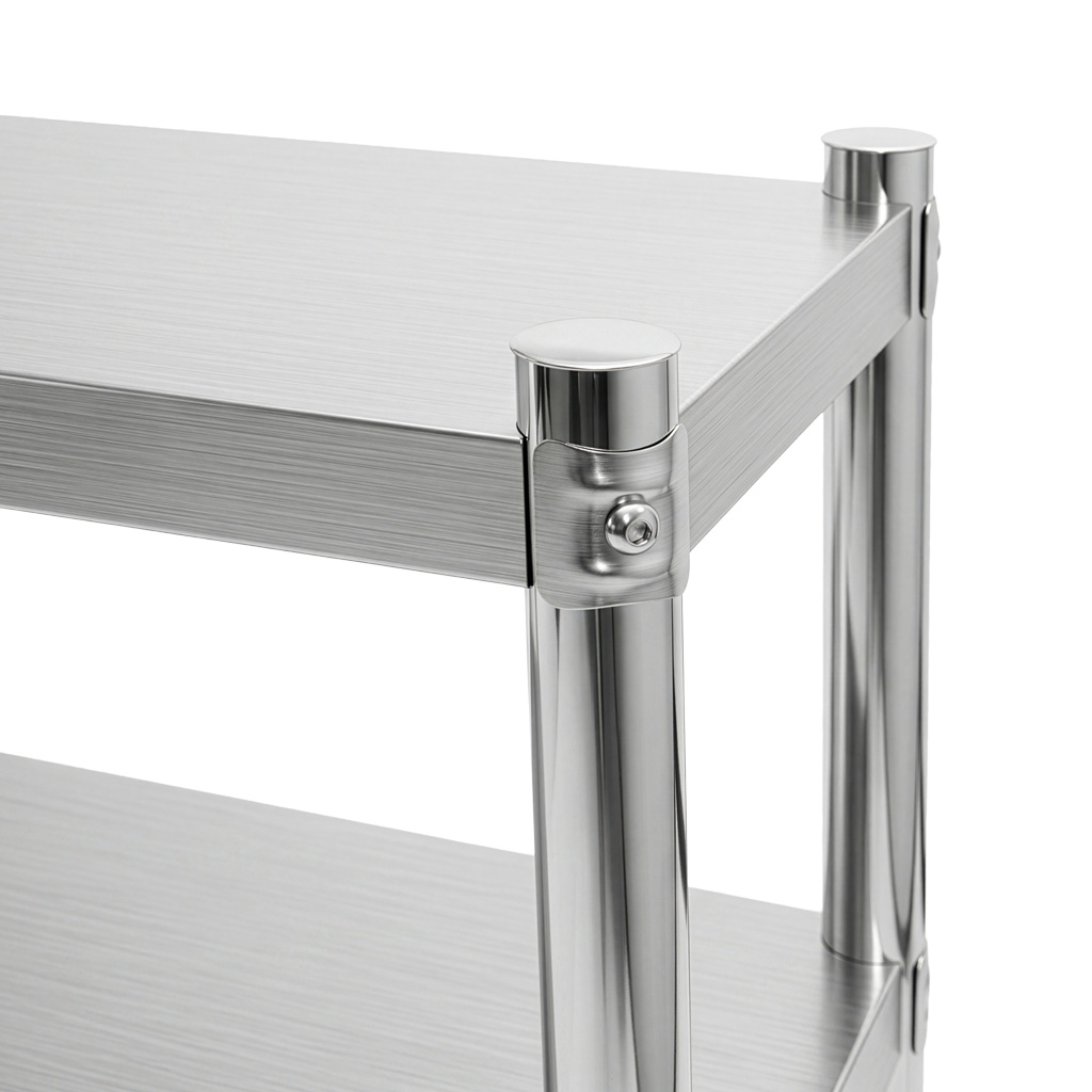 Mega-M X alzata tavolo inox 100x30x60 2 ripiani