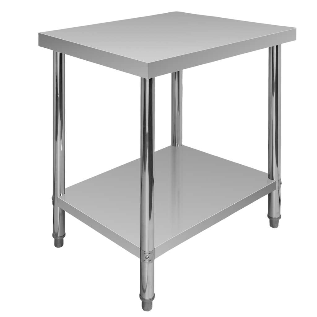 Mega-M X Standard tavolo inox 60x60x85 cm con ripiano