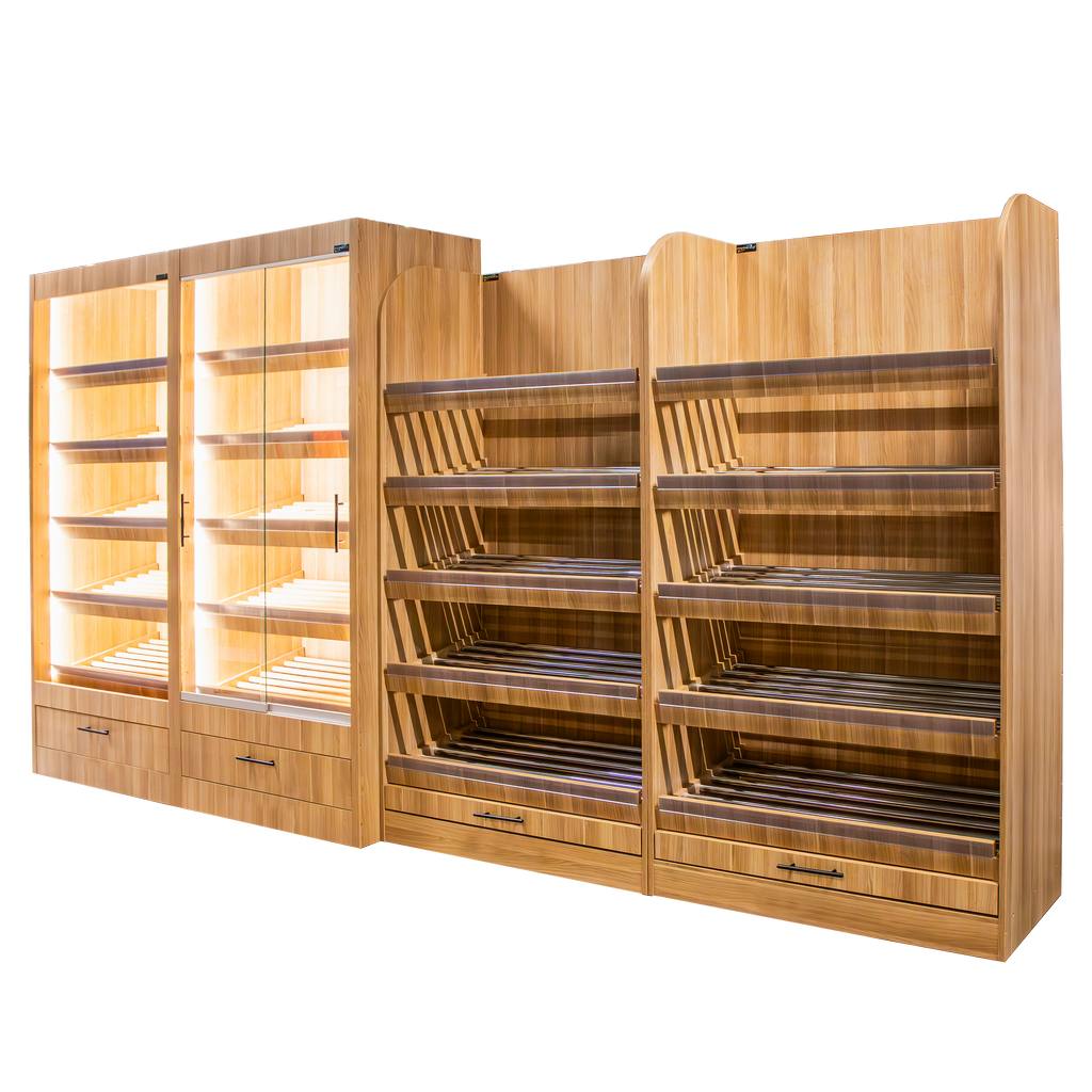 Mega-M H-205 Espositore Pane 100x58 cm Rovere Americano