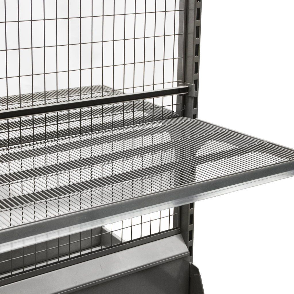 Wire-C scaffale negozio bifacciale 183 cm 4 ripiani