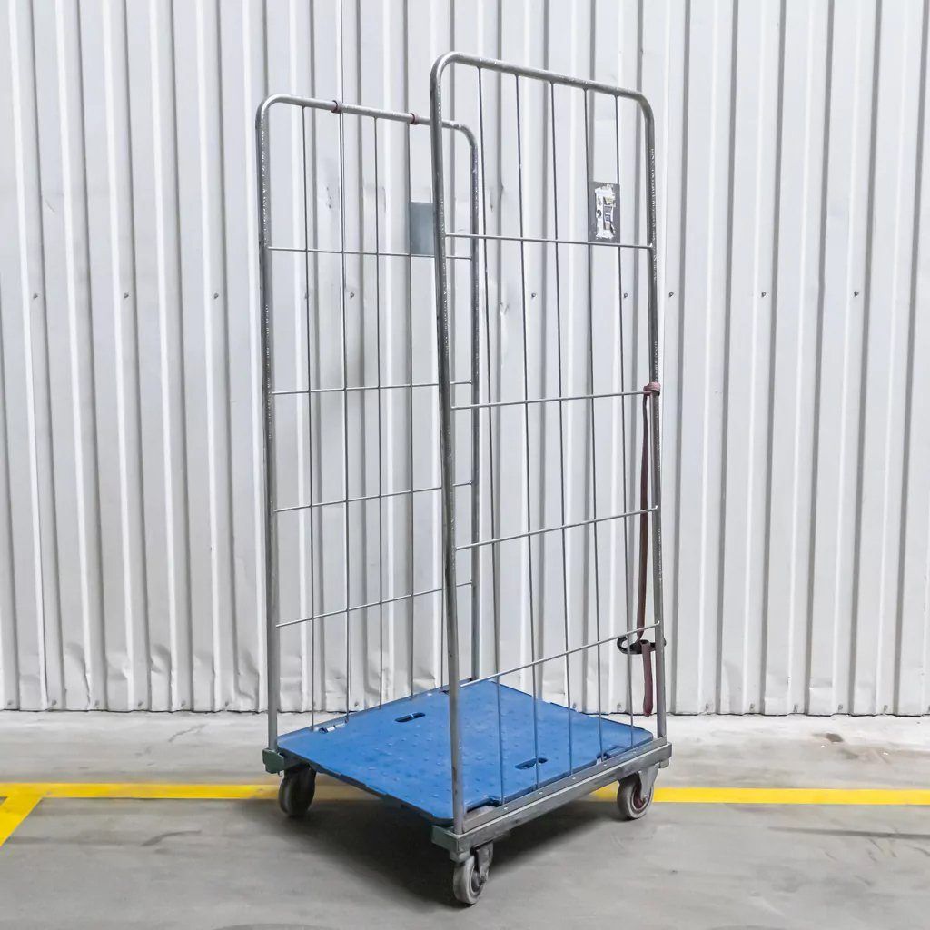 MegaMarket Rollcontainer blu carrello a rete portata 500 kg