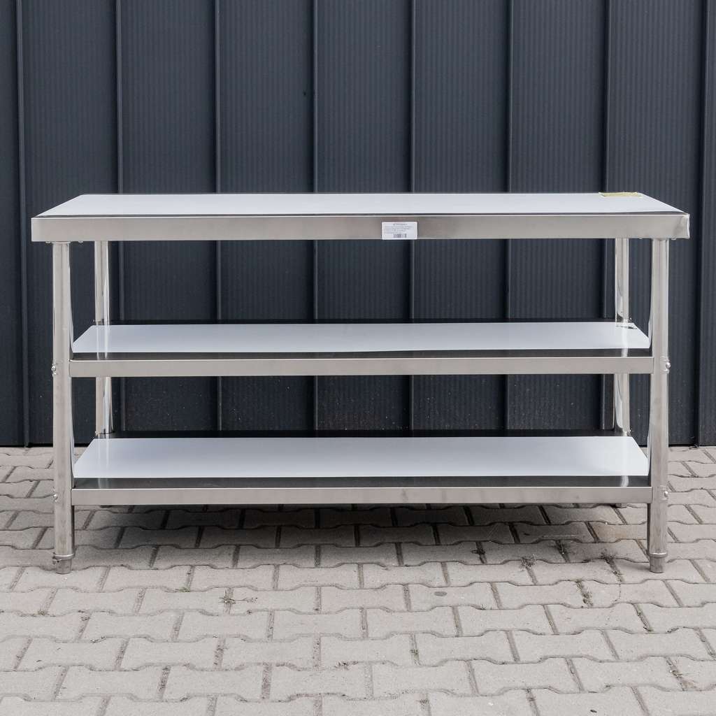 Mega-M X Standard tavolo inox 150x60 cm 2 ripiani usato