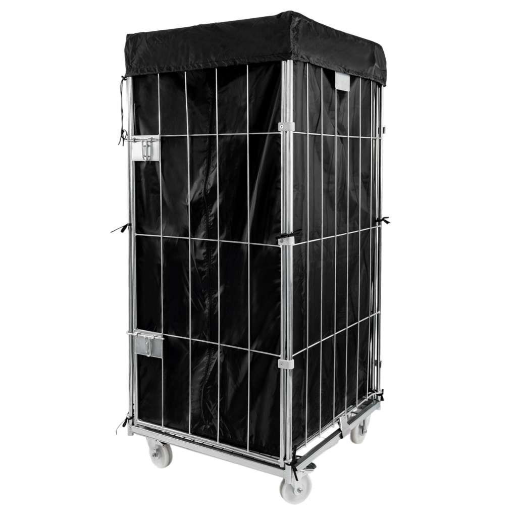 Mega-M Universal roll container a rete zincato con telo 500 kg
