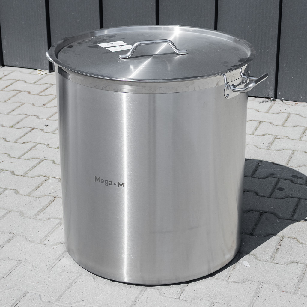 Mega-M Pro pentolone acciaio inox 143 L 55x60 cm con coperchio