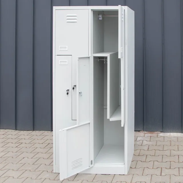 Mega-M armadietto spogliatoio L 4 ante 80 cm grigio