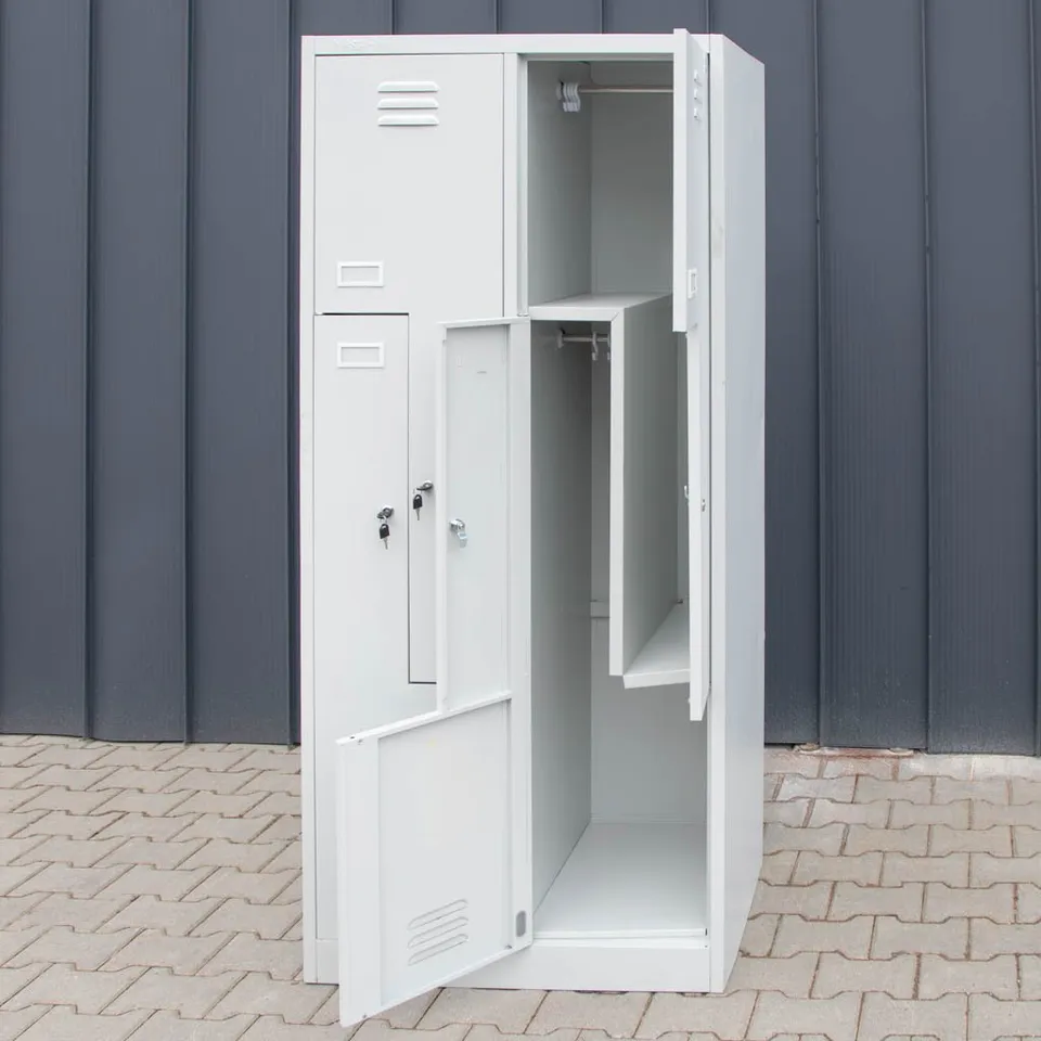 Mega-M armadietto spogliatoio L 4 ante 80 cm grigio