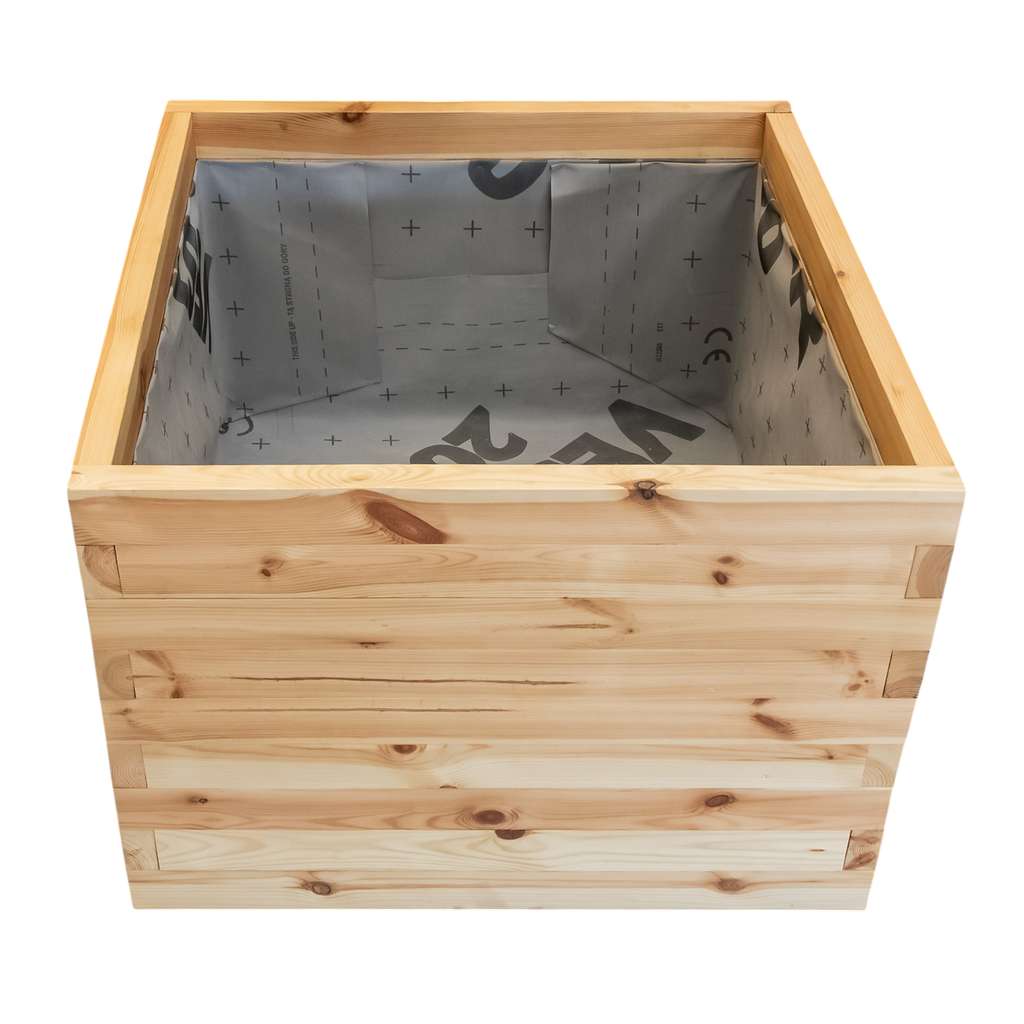 Mega-M Fioriera in legno 90x90x60 cm con piedini
