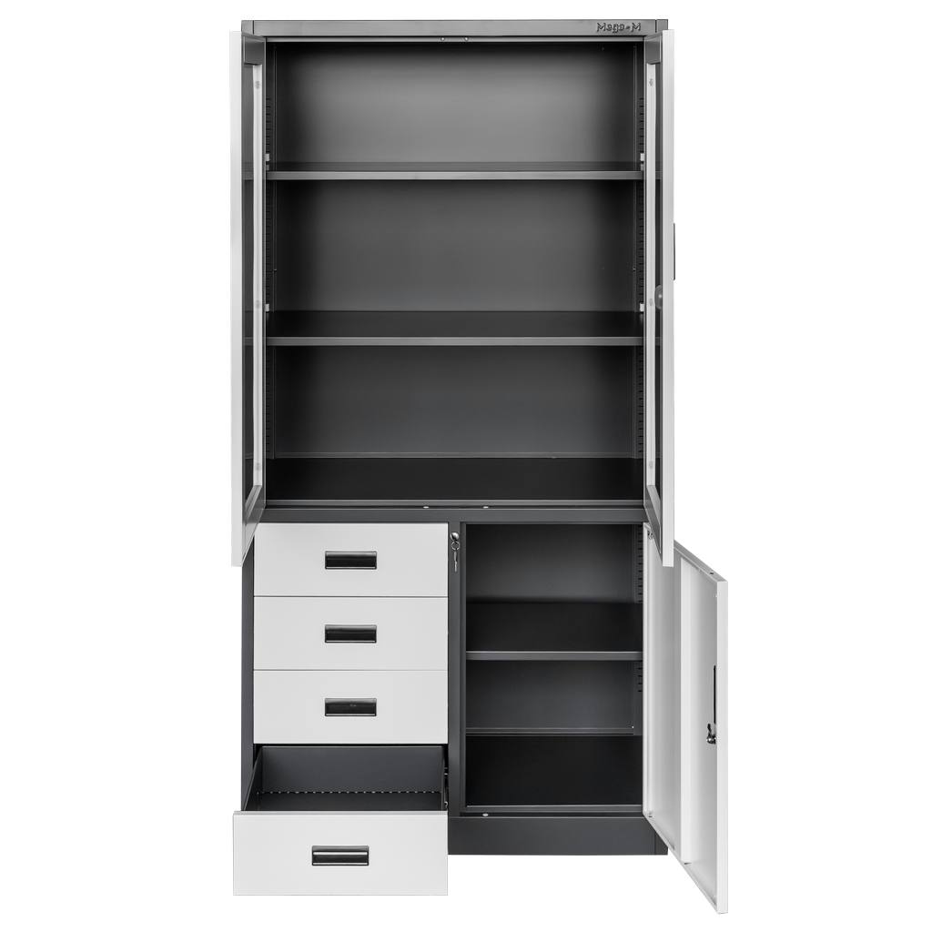 Mega-M Wenus armadio ufficio vetro 90x40x185 cm