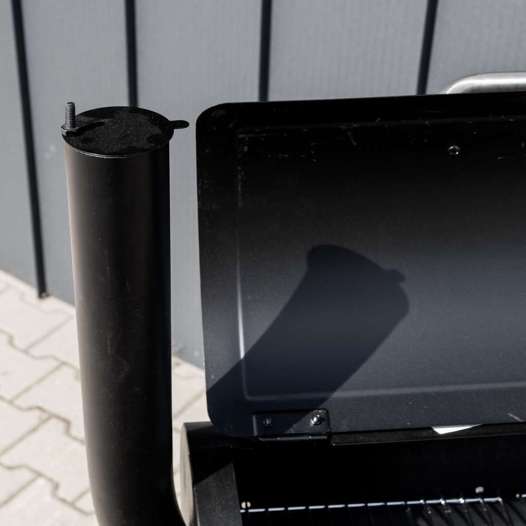 Mega-M Barbecue Carbone a Botte 53x29 cm con Coperchio Ricondizionato