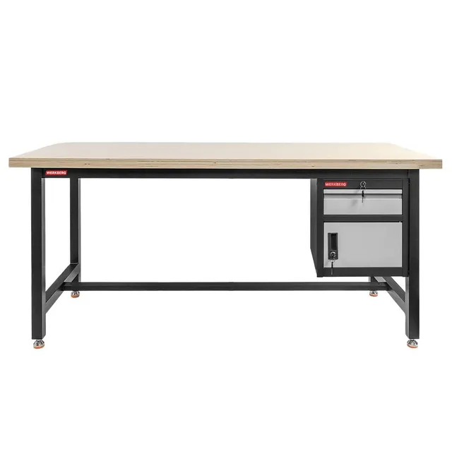 WERKBERG S-180 banco da lavoro 180 cm con armadio grafite