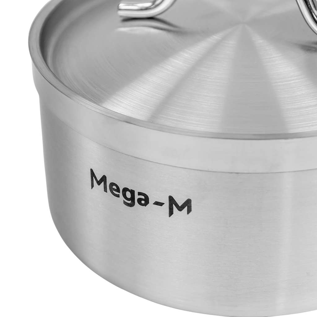 Mega-M Pro pentolino inox 18 cm 3 L con coperchio