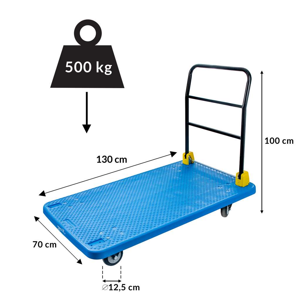 Forkberg XXL carrello pianale pieghevole 500 kg