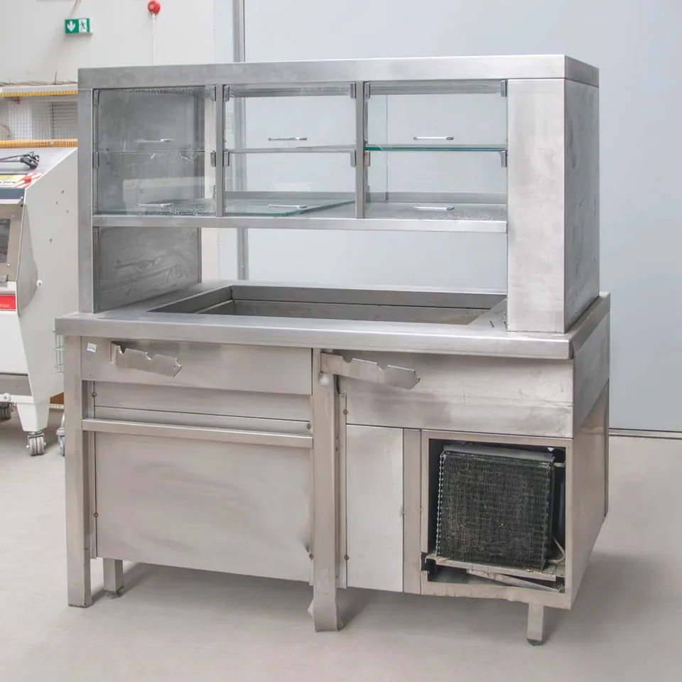 Ascobloc vetrina refrigerata 145x75x155 cm inox