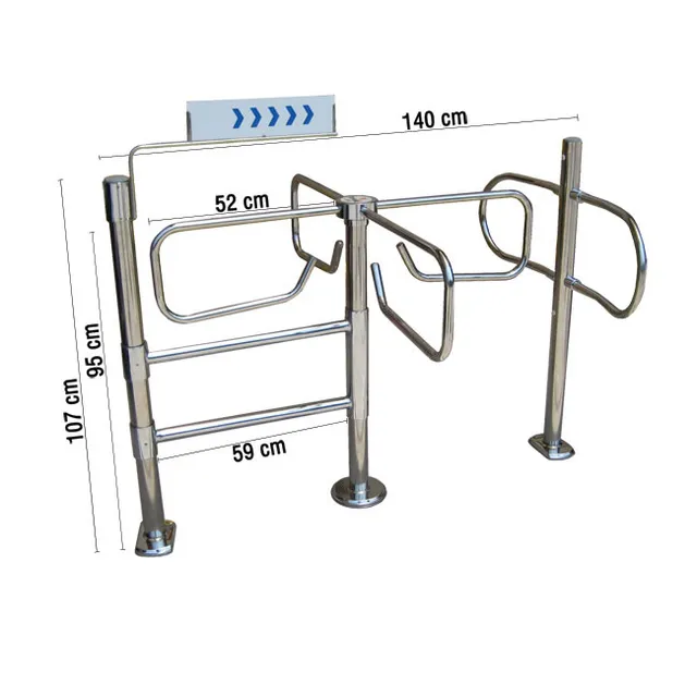 Agosistem Passapersone rotante tornello 140x107 cm