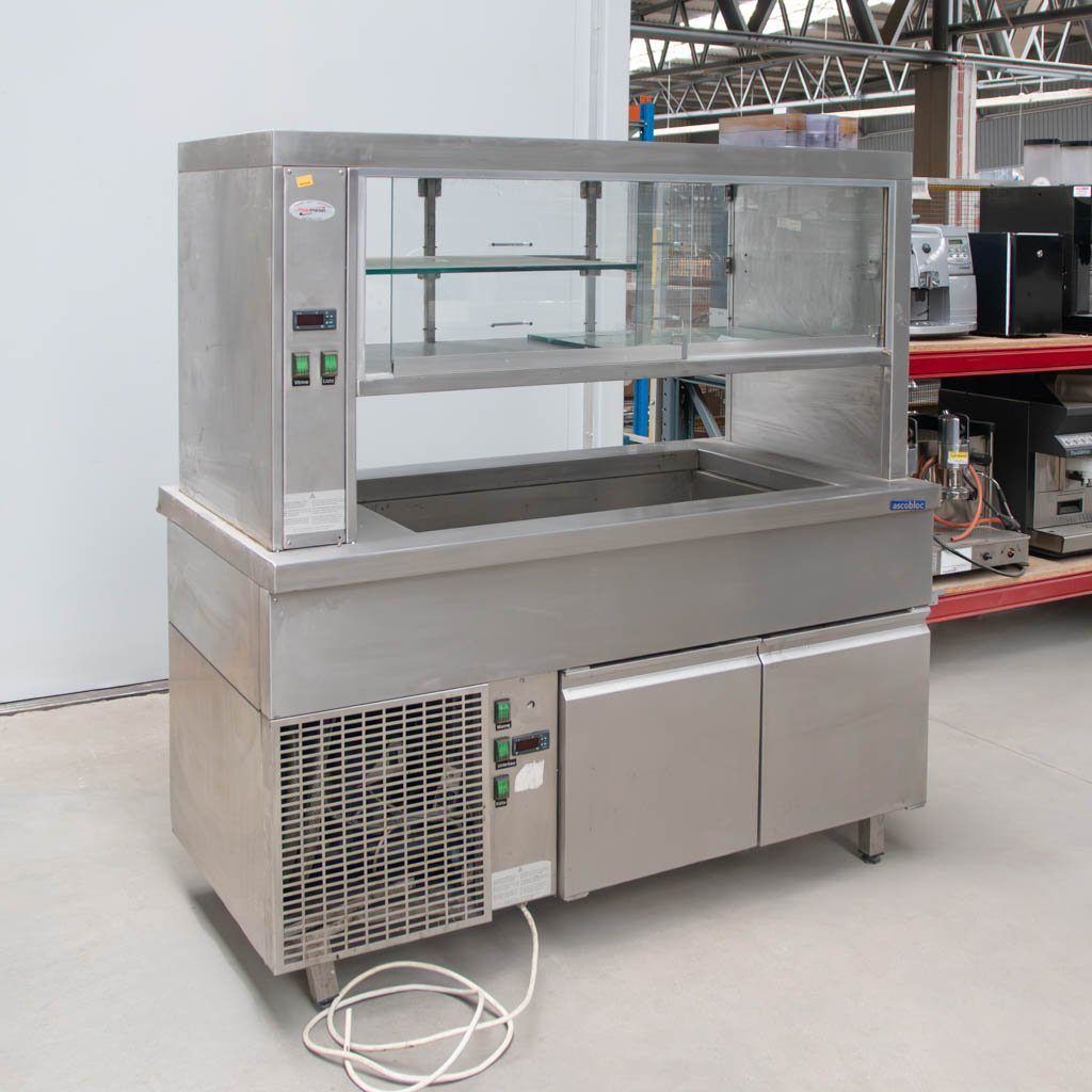 Ascobloc vetrina refrigerata 145x75x155 cm inox