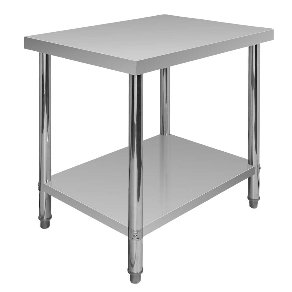 Mega-M X Standard tavolo inox 80x60x85 cm con ripiano
