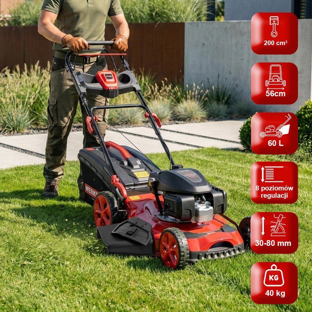 Werkberg Garden rasaerba a scoppio 56 cm Honda 200cc trazionato