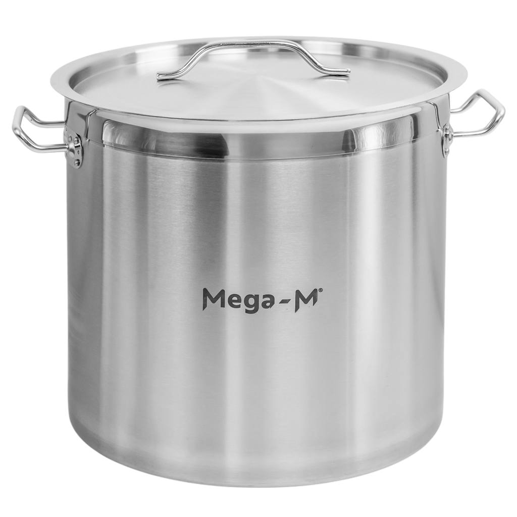 Mega-M Pro 25L pentola inox alta 32x32 cm con coperchio