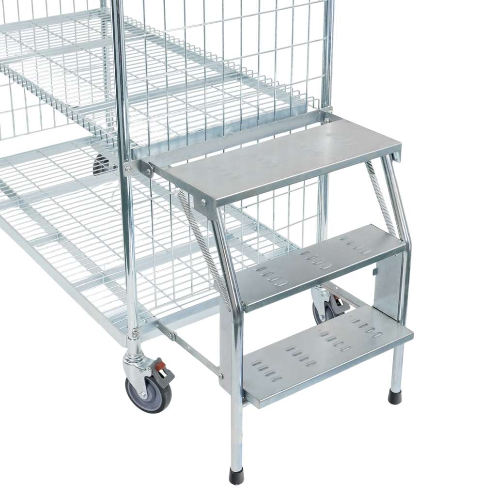 Forkberg Picker Scaletta Carrello 3 Gradini Zincata