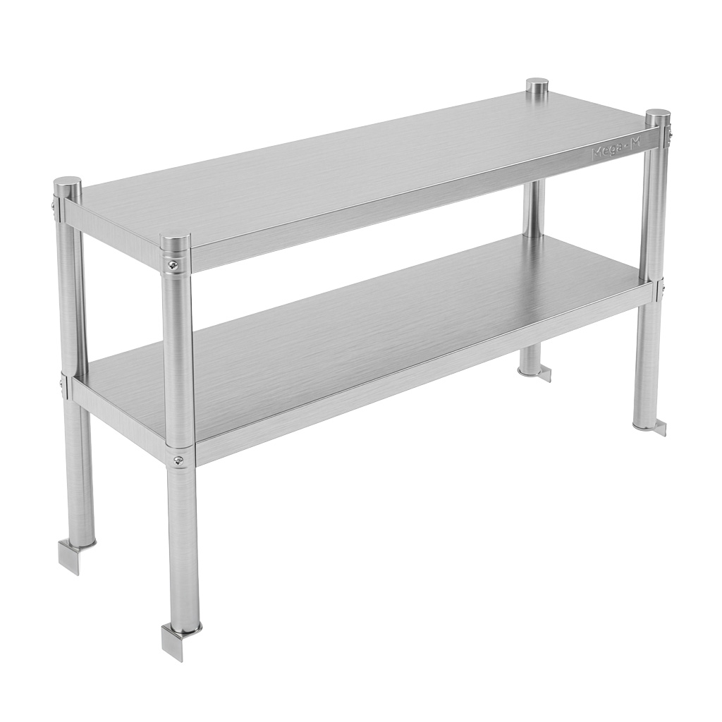 Mega-M X alzata tavolo inox 100x30x60 2 ripiani