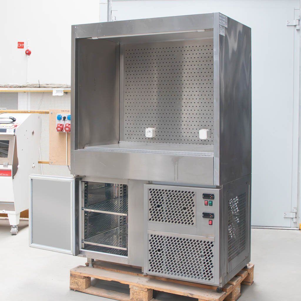 Juka 120x70x185 tavolo frigo scaffale inox gastronomia