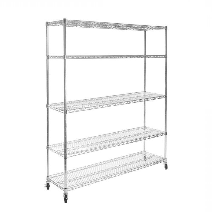 Seville Classics UltraDurable Scaffale Acciaio 5 Ripiani 152 cm