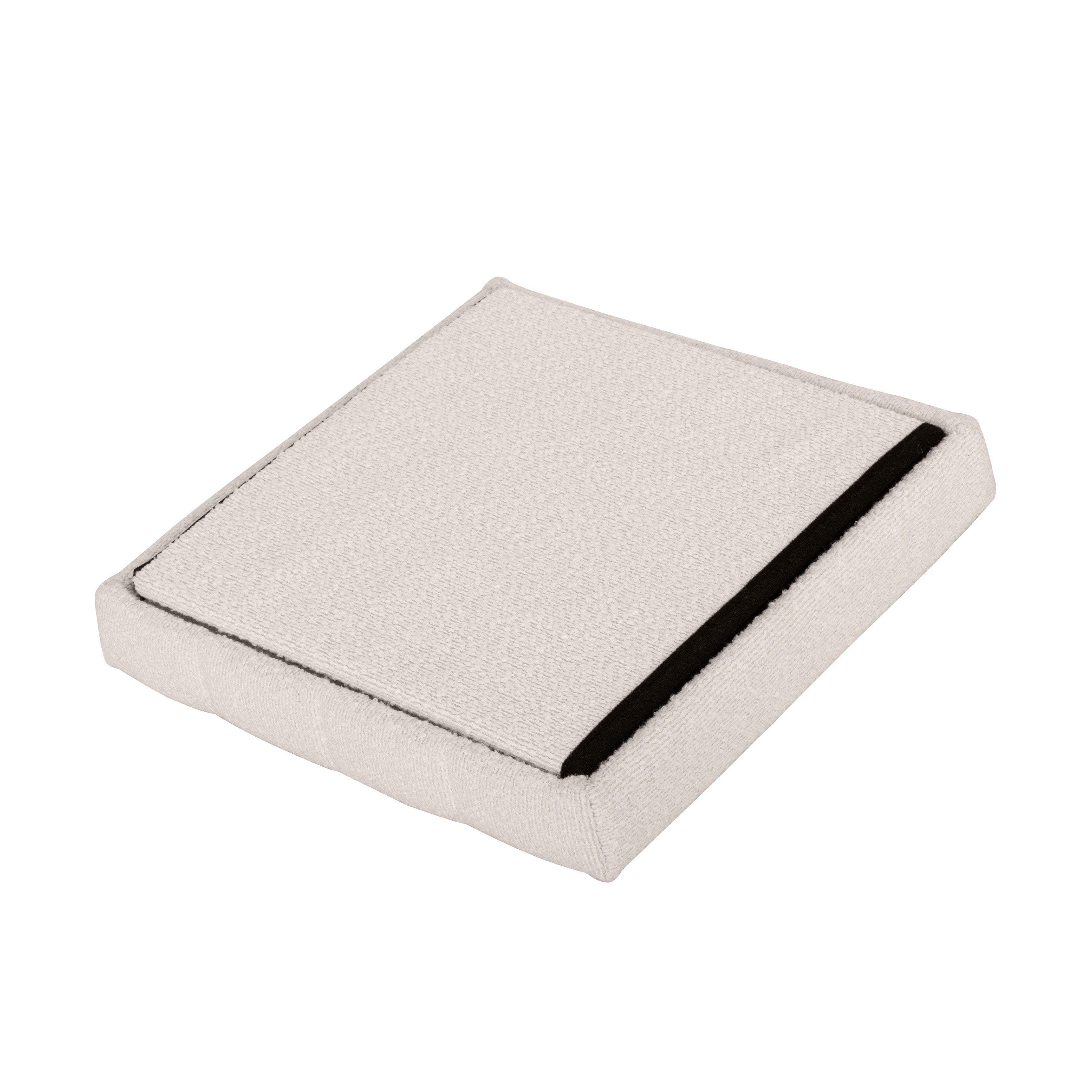 Seville Classics Pouf Contenitore Tondo Bianco Bouclé
