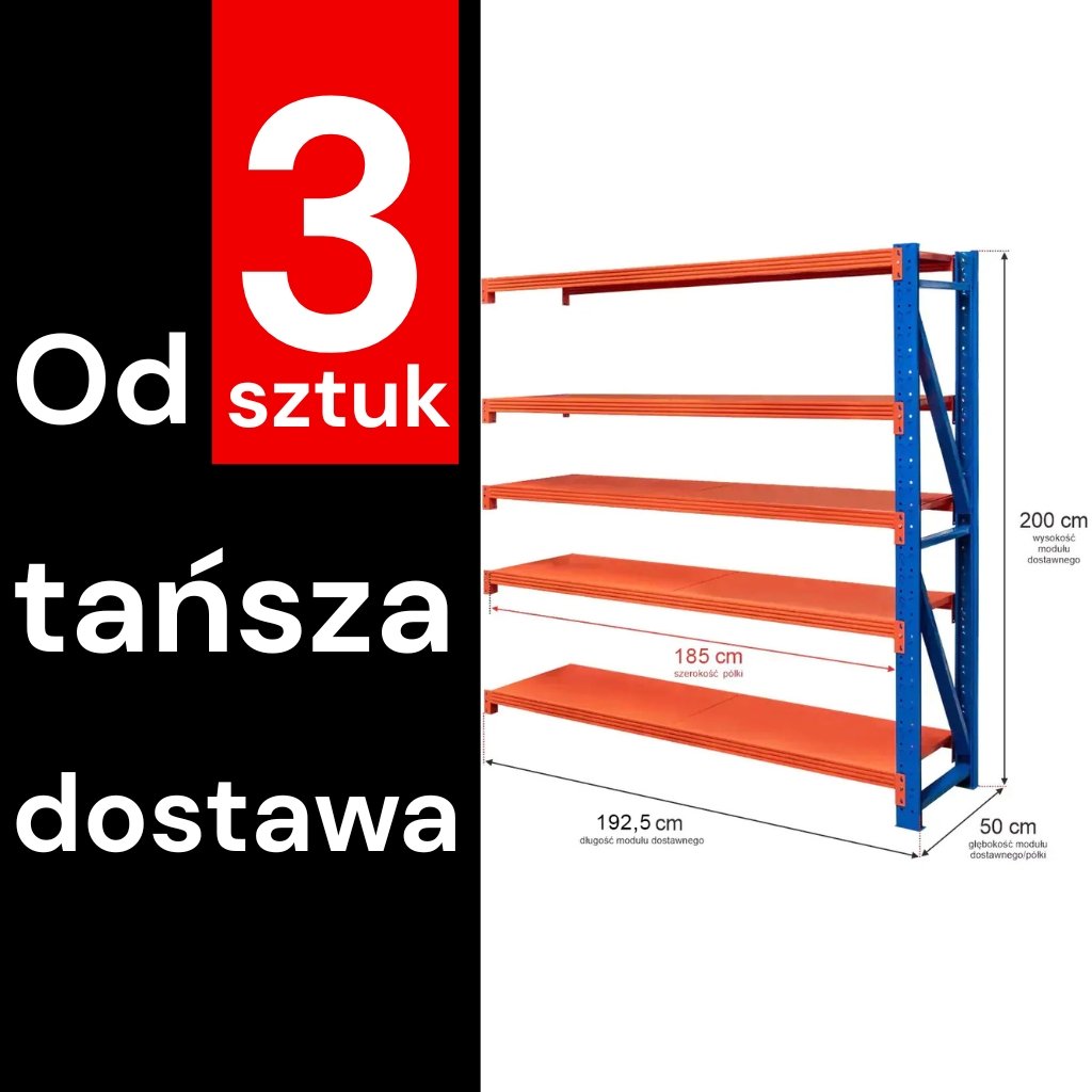 Mega-M Fortis Light scaffale metallo 200x192,5x60 5 ripiani