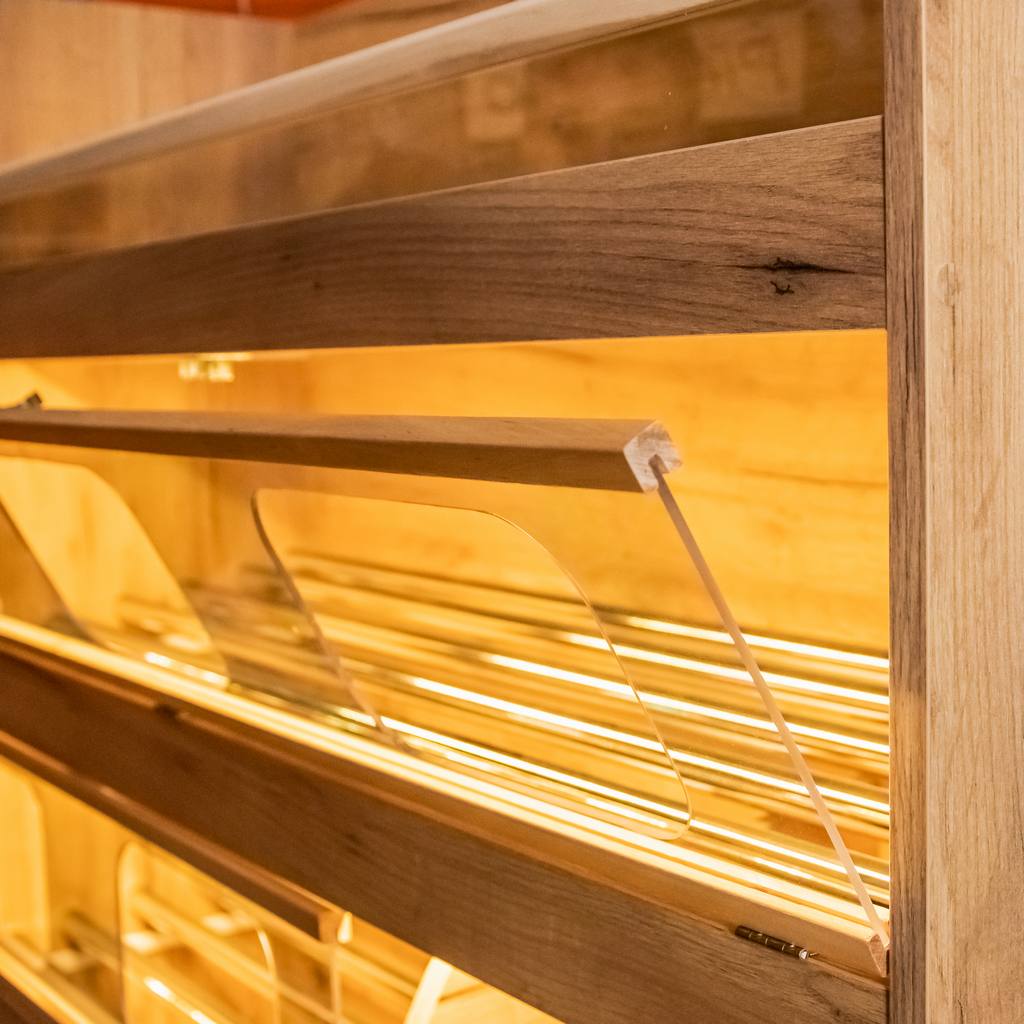 Mega-M Scaffale pane 180x125 cm LED rovere kraft